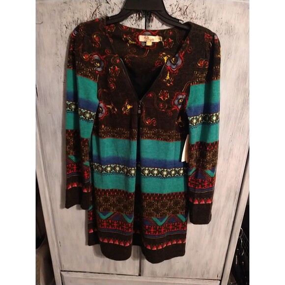 Aryeh Anthropologie  Multicolor Dress Large Nwt Boho Artsy - Picture 1 of 14